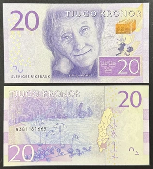 Банкнота Швеция 20 крон 2015 г. UNC