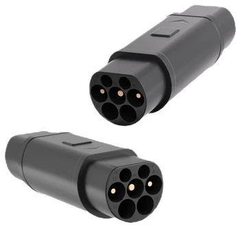 Адаптер для электромобиля QIAO Type 2 to GB/T AC (Charger adapter, для зарядной станции), черный