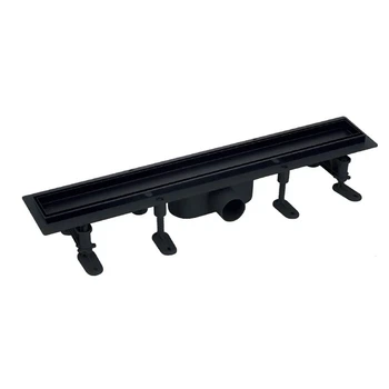 Душовий трап MIXXUS DRAIN-06-40 BLACK з пласт. основою і накладкою із нерж. сталі 70x400мм (MI6527) MI6527