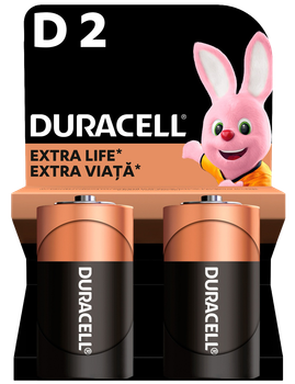 Батарейка Duracell D LR20 Alkaline 1.5v (2 шт)