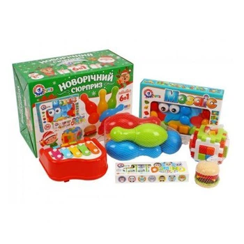 Новогодний набор игрушек ТехноК 6в1 (коробка 37 х 27.5 х 19.3 см)