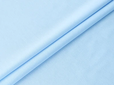 Ткань Поплин рубашечный стрейчевый, небесно-голубой, пог. м. (с28, 2509022, цв2)