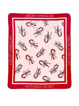 Плед Victoria's Secret Cozy Plush Sherpa Blanket Candy Canes Рожевий (27267010PL)