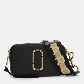 Сумка кросс-боди через плечо женская из натуральной кожи маленькая Marc Jacobs BG-MJ-02 Черная (191267756943)