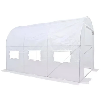 Теплица арочная Helper HP-1134 3×2×2 м 6 м² с 6 окнами садовый парник для овощей рассады и цветов теплица-парник для сада и огорода полиэтиленовая конструкция
