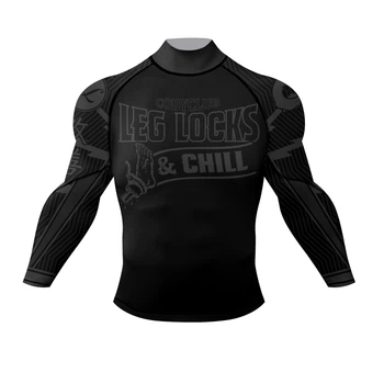 Рашгард (лонгслів) Leg Locks компресійний для чоловіків для занять спортом (MMA, кікбоксинг, спорзал, біг) - L
