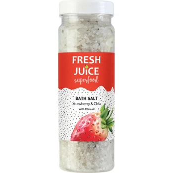 Соль для ванн Fresh Juice Superfood Strawberry & Chia 700 г (4823015942150)