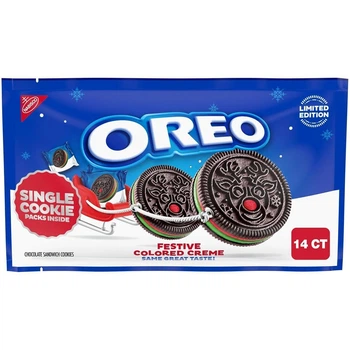 Печиво Oreo Red and Green Creme Christmas Cookies 202г