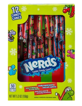 Леденцы-трости Nerds Holiday Candy Canes 12шт 150г