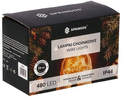 Новорічна гірлянда Springos 480 LED 48 м (5907719414621)
