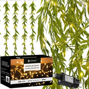 Ozdoba świetlna Springos Kurtyna 200 LED 2.85 m (5907719465302)