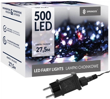 Новорічна гірлянда Springos 500 LED 25 м Багатоколірні (5907719489681)