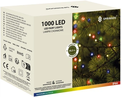 Lampki choinkowe Springos 1000 LED 80 m (5907719422060)