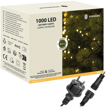 Lampki choinkowe Springos 1000 LED 80 m (5907719422046)