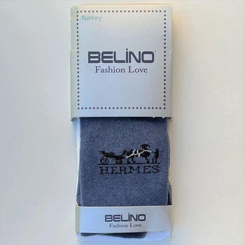 Детские колготки для мальчика Belino c лого Синие 86-92 / 1-2 года