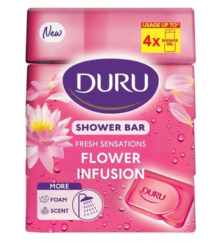 Мило для душу Duru Fresh Sensation Квіткова хмара 4 шт по 150 г (8690506494582)