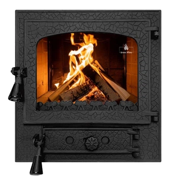 Дверца для печи Iron Fire Amber Lux 465х485 мм со стеклом чугунная