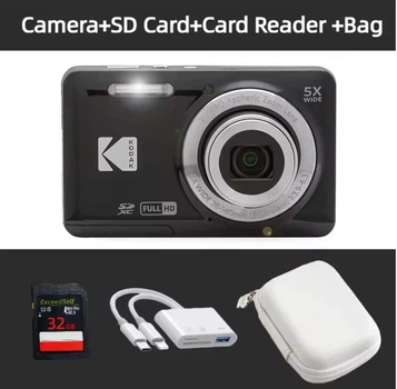 Компактный фотоаппарат Kodak FZ55 Black Цифровой / чехол белый / карта памяти / кардридер