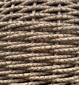 Штучний ротанг 1 кг для плетіння Кашпо / Кошиків / Меблів / півмісяць Колір Індійське дерево-беж