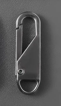 Съёмный пуллер язычок-карабін на замок-молнию металлический черный