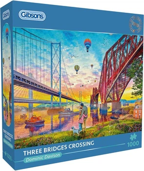 Puzzle Gibsons Games Trzy mosty Szkocja 1000 elementów 113721 (5012269064247)