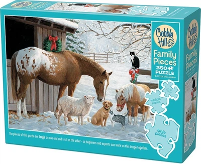 Puzzle Cobble Hill Zaśnieżone podwórko 350 elementów 112689 (625012470278)