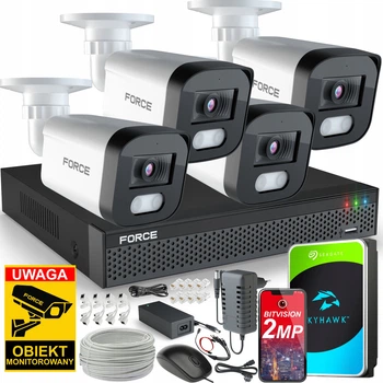 Комплект мониторинга Force 4x IP-камера 2 мп с приложением для телефона