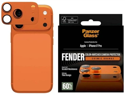 Szkło hartowane Panzer Glass Fender Camera Protector Tempered Glass Lens do Apple iPhone 17 Pro Orange (5715685036729)