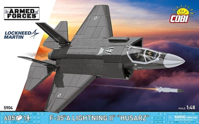 Klocki konstrukcyjne Cobi Armed Forces Myśliwiec F-35A Lightning II Husarz 605 elementów (5902251059040)