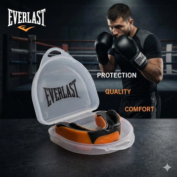 Капа боксерська Everlast універсальна Помаранчева