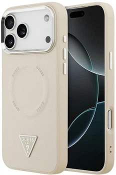 Панель Guess Triangle Logo MagSafe для Apple iPhone 17 Pro Beige (3666339515690)