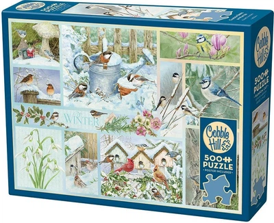 Puzzle Cobble Hill Zimowe Ptaki 500 elementów 113077 (625012451048)
