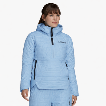 Куртка анорак ADIDAS TERREX MYSHELTER PRIMALOFT PARLEY PADDED унисекс Голубой (GV4816 blue (женская-M, мужская-S)