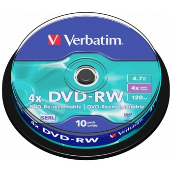 Диск DVD Verbatim 4.7Gb 4x Cake box 10шт (43552) Verbatim 43552 913050