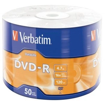 Диск DVD Verbatim 4.7Gb 16X Wrap-box 50pk Extra MATT SILVER (43791) Verbatim 43791 913094
