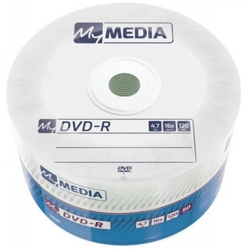 Диск DVD MyMedia DVD-R 4.7GB 16X Wrap MATT SILVER 50шт (69200) MyMedia 69200 913124