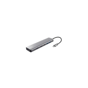 Концентратор Trust USB-C 7-in1 2xUSB-А 3.2/2xUSB-С/2xHDMI/DP aluminiu 0.16m grey (25661_TRUST) TRUST 25661_TRUST 908309