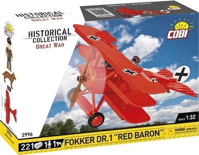 Klocki konstrukcyjne Cobi Historical Collection Fokker Dr.1 Czerwony Baron 221 element (5902251029968)
