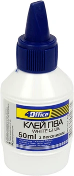 Клей ПВА "4Office" №4-417 50мл з пензликом(100)