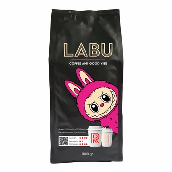 Кава натуральна в зернах LABU - Red 1 кг