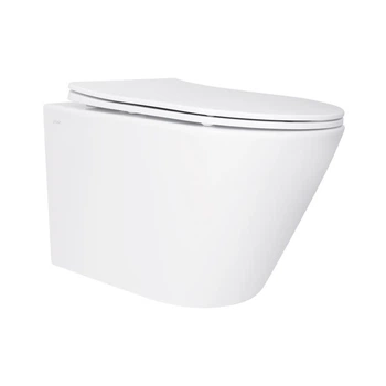 Унитаз подвесной Qtap Swan безобедочный Ultra Quiet с сиденьем Soft-close для ванной комнаты. (600887)