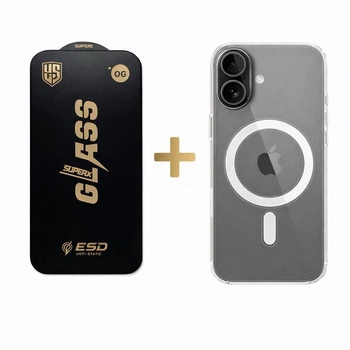 Комплект Clear Case + захисне скло Crystal Shield для Apple iPhone 17