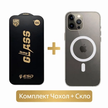 Комплект Clear Case + захисне скло Crystal Shield для Apple iPhone 14 Pro