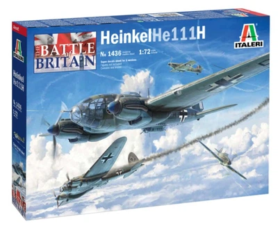 Збірна модель 1:72 літак Heinkel He 111H Battle of Britain 80th Anniversary Italeri 1436