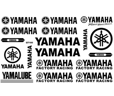 Комплект высококачественных наклеек Yamaha для мотоцикла, скутера, шлема (1 лист)