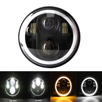 5.75 Дюймовая (14 см) LED-Фара для Мотоцикла с Ангельским Оком и Поворотниками