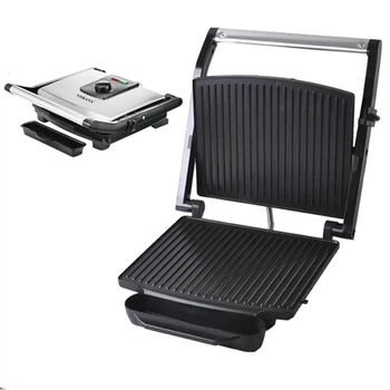 Контактный гриль Sokany KJ202SS 2000 Вт, стальной, с антипригарным покрытием