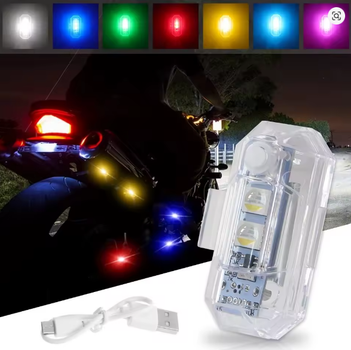 Світлодіодний RGB Маячок — Стробоскоп з акумулятором та USB