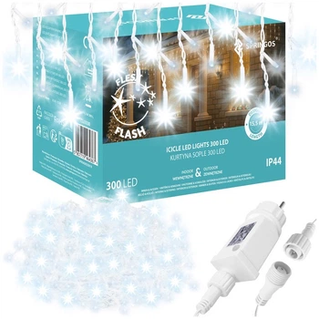 Гірлянда Springos Завіса Бурульки Flash 300 LED 13 м (5907719464367)
