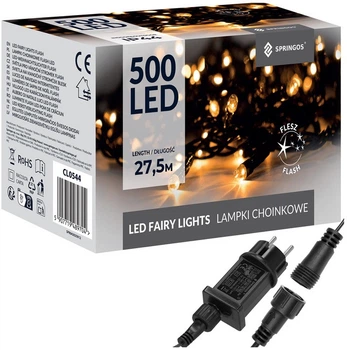 Гирлянда новогодняя Springos Flash 500 LED 25 м (5907719489704)